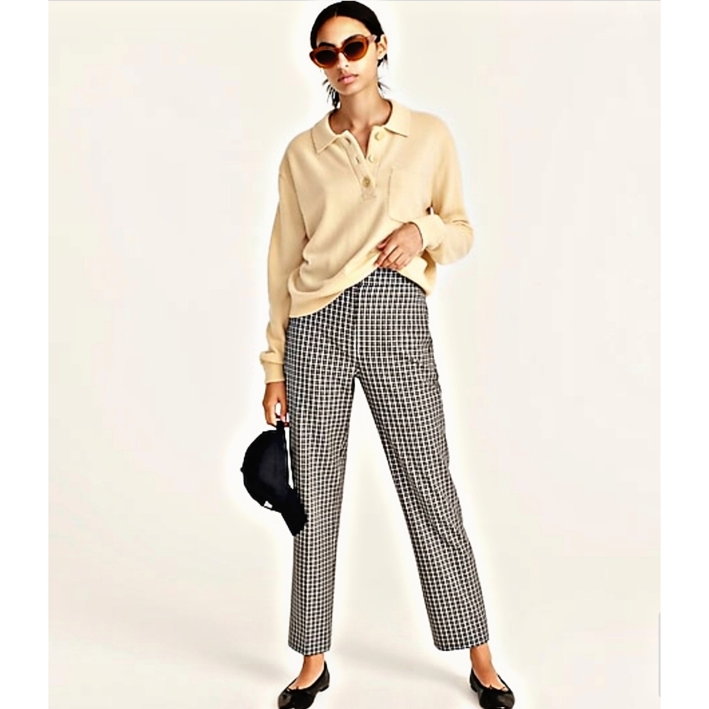 9. J. Crew Pull-on straight-leg pant in check
